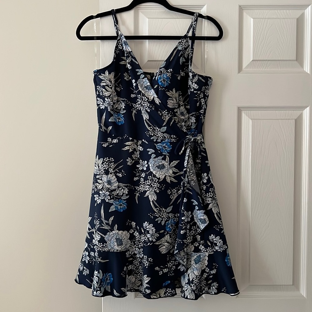 Large - Faux Wrap Dress - Speechless